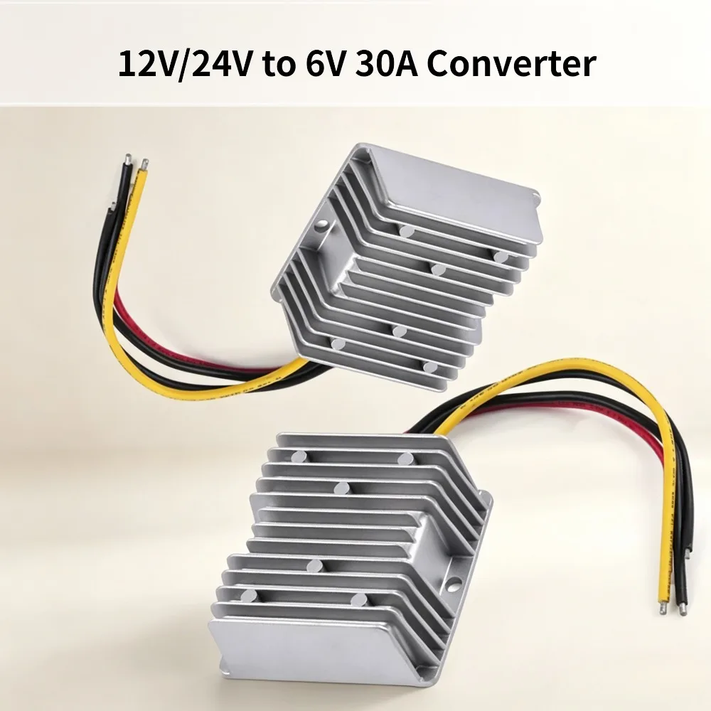 12V/24V to 6V 30A Converter Buck Regulator Reducer Step-Down Voltage Transformer Power Supply Module Designed for Automotive Use