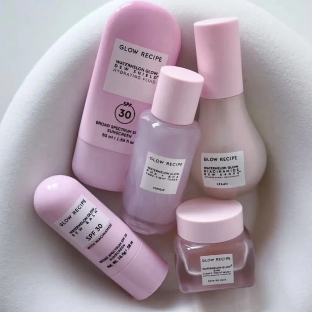 GLOW RECIPE Wassermelonen-Gesichtspflege, aufhellende, feuchtigkeitsspendende Niacinamid-Essenz, breites Spektrum, SPF45, koreanischer Sonnenschutzstift