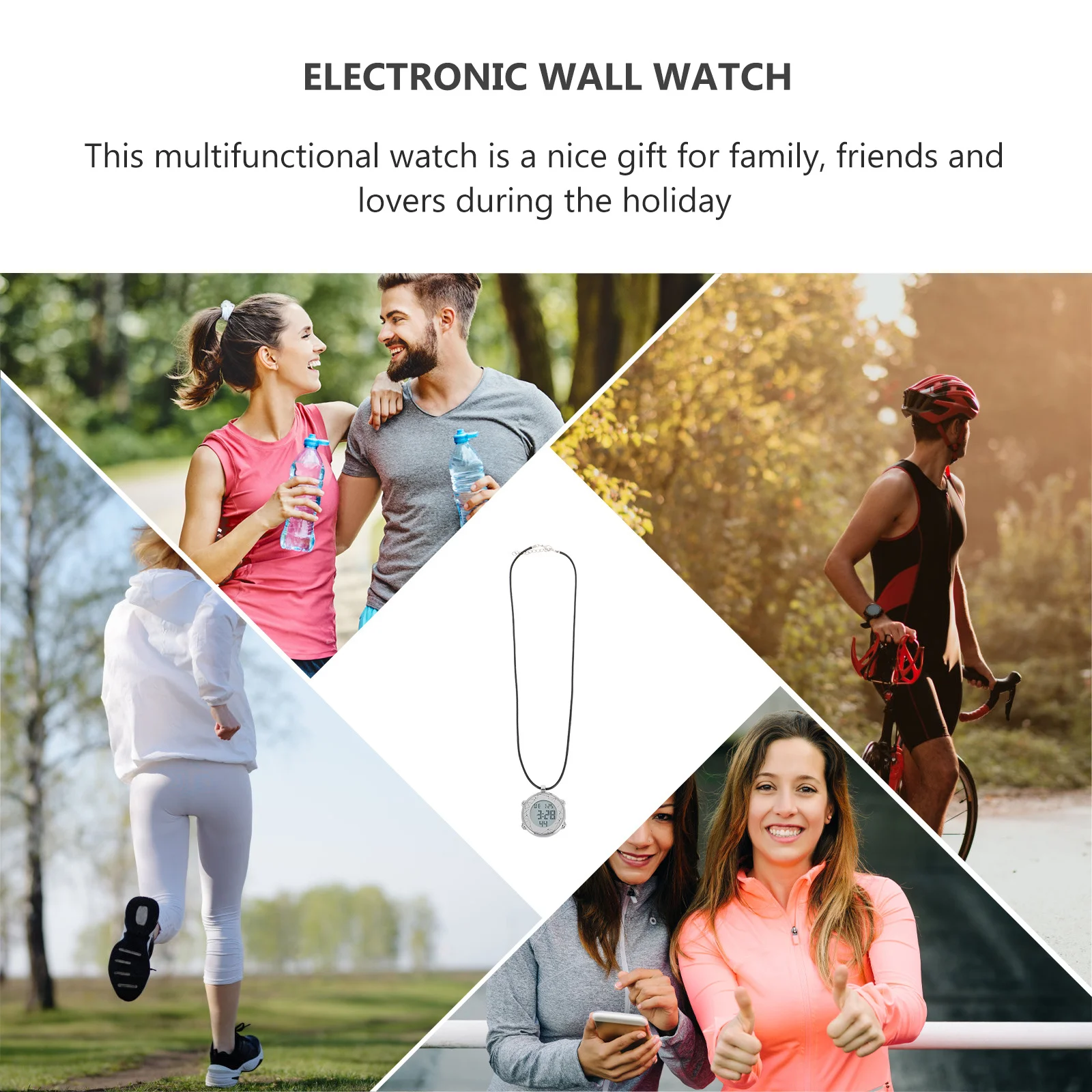 ساعة الجيب الإلكترونية ساعة رقمية معلقة مع منبه كرونوغراف تقويم شهر أسبوع عرض للسفر هدية العطلة #3