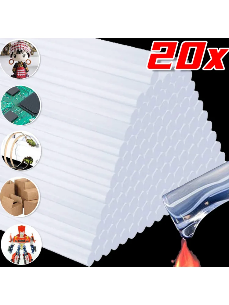 Bâtons de colle thermofusible transparents 7/11mm, 7/11mm, visque fort, adhésif général pour bricolage à domicile, pour pistolet à colle électrique, scellage, réparation de bosses