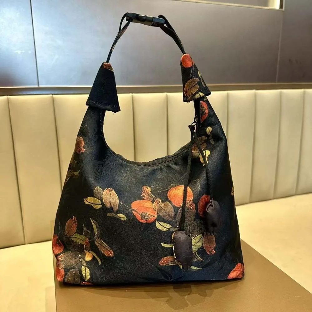 

Crossbody Bag Retro Chinese Style Handbag Adjustable Embroidered Pea Purses Traditional Flower Cheongsam Bag Travel