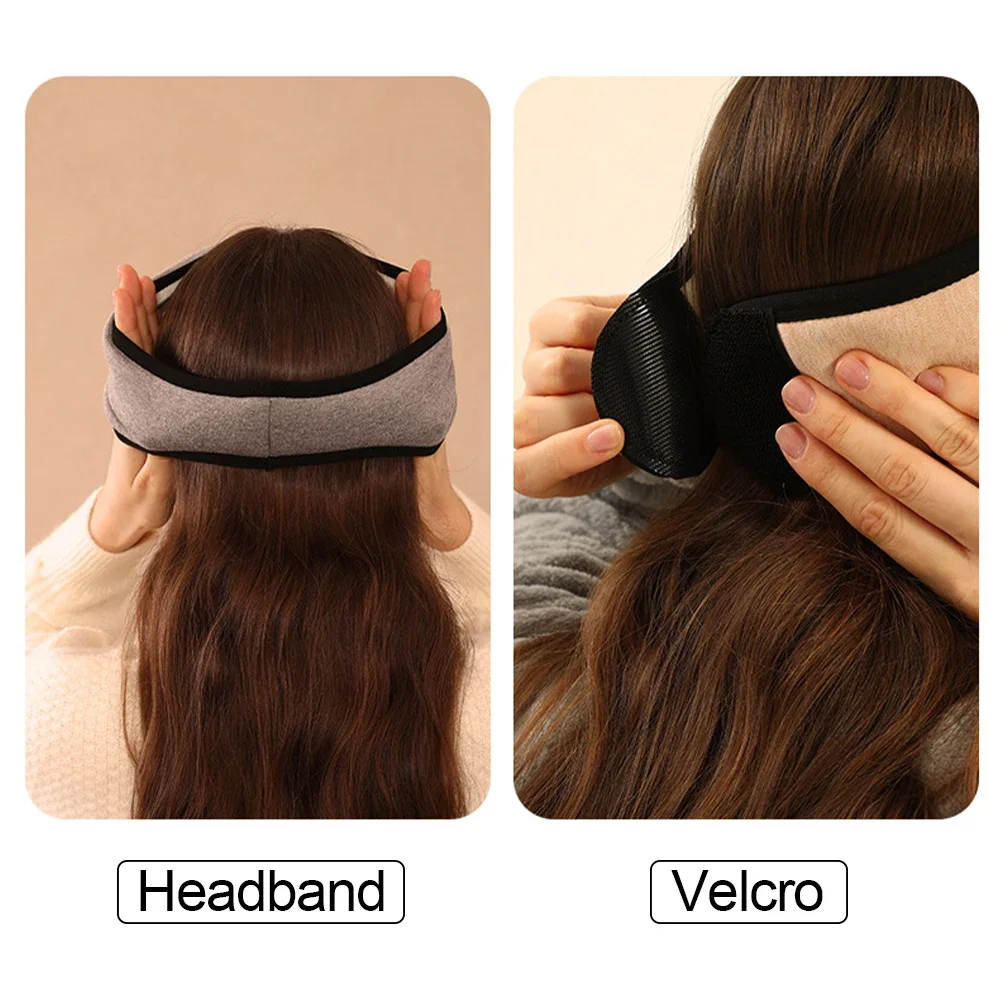 1/2/3PCS Multifunctional Sleep Earmuff Anti-noise Relaxing Plush Headband Men Women Soundproof Adjustable Sleeping Ear Cover