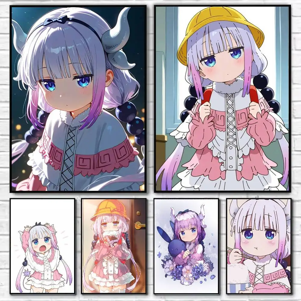 Kanna Kamui Poster Self-adhesive Art Waterproof Paper Sticker Coffee House Bar Room Wall Decor