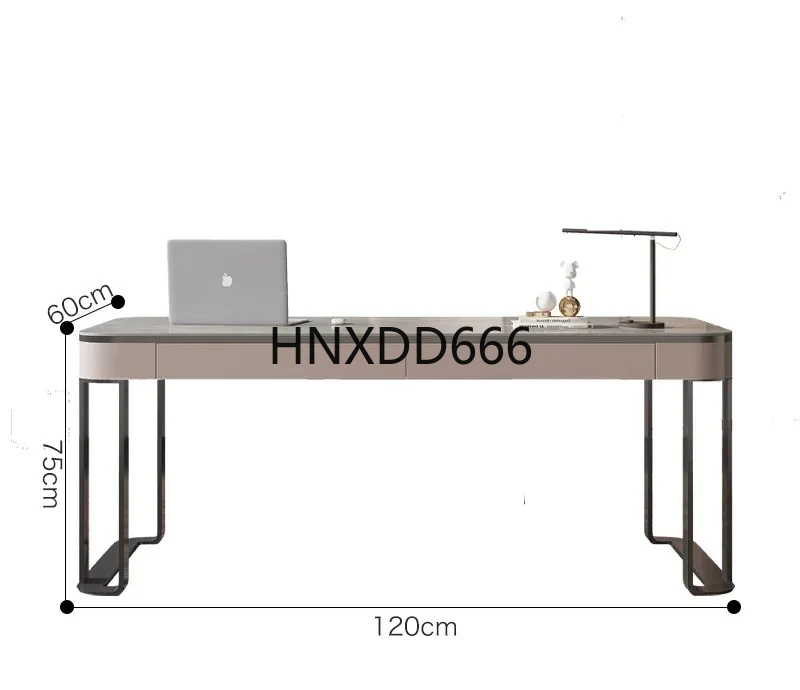 

Light luxury Italian minimalist rock slab computer desk Home simple desk
