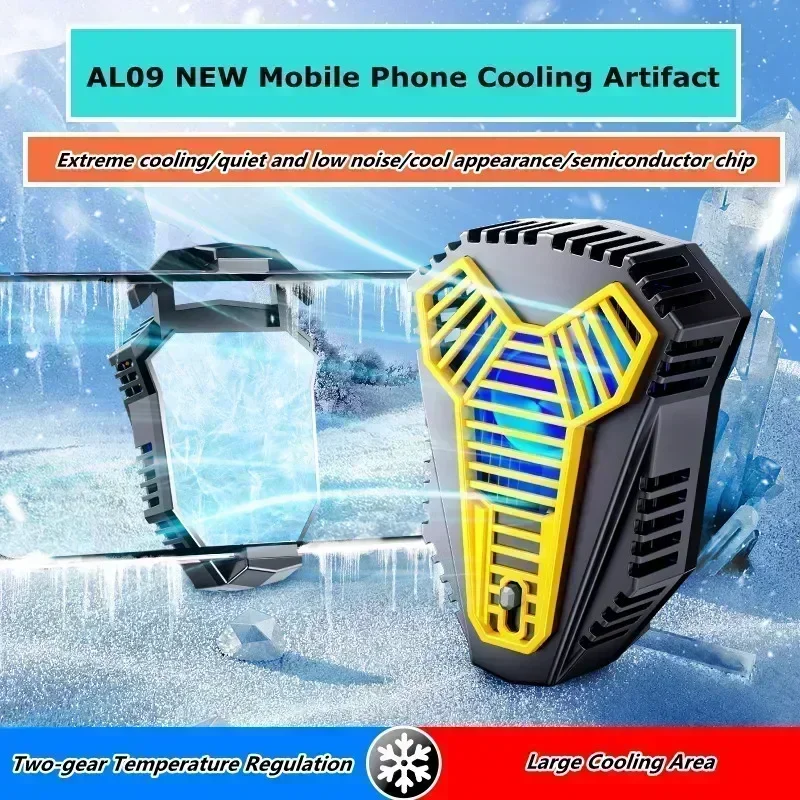 

AL09 Mobile Phone PUBG Game Cooler Portable ABS Semiconductor Back-clip Cooling Fan Radiator for IPhone Samsung Xiaomi Universal