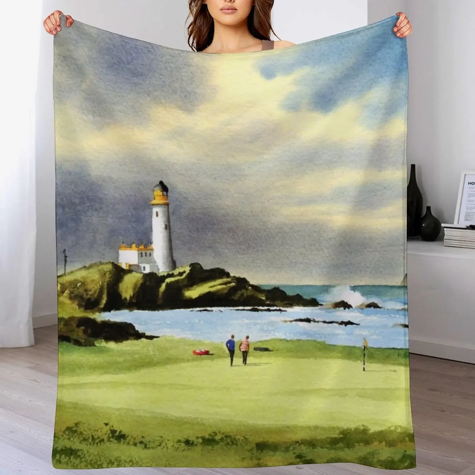 Turnberry Golf Course Scotland 10th Hole Throw Blanket Sofas Heavy Blankets