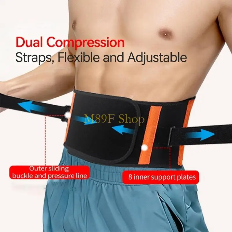 M89F Weight Lifting Belt Breathable Support Belt Secure and Improved Stability for Deadlifts Squats Fitness Routines