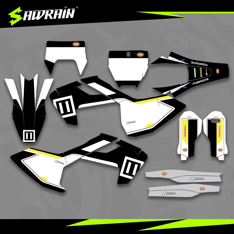 

Sawrain Motorcycle Graphics Backgrounds Decal Stickers Kits for Husqvarna 16-18 TC FC TX FX FS 17-19 TE FE 01