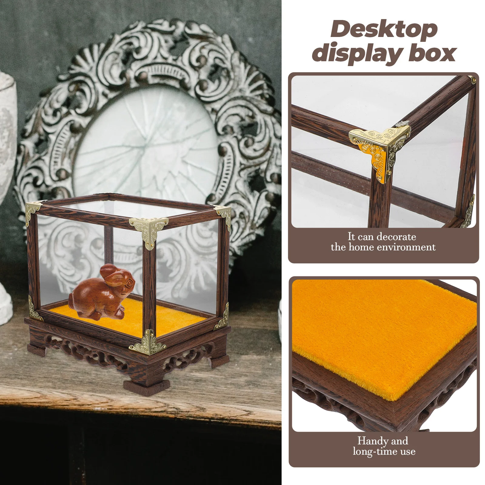 Multi-Function Transparent Buddha Protective Display Box Desktop Vase Storage Case Home Organizer Dustproof Cover