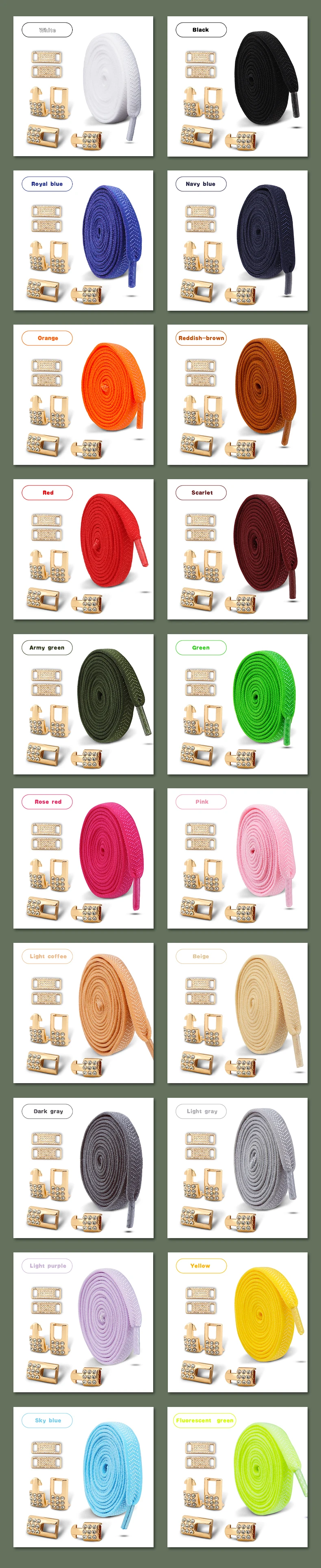 1 Paar elastische Schnürsenkel ohne Binden, mit glitzernden Diamant-Kreuzverschlüssen, Schnürsenkel-Charms, Sneaker-Schnallen für Metallschnürsenkel für Damen und Herren – Detail 8