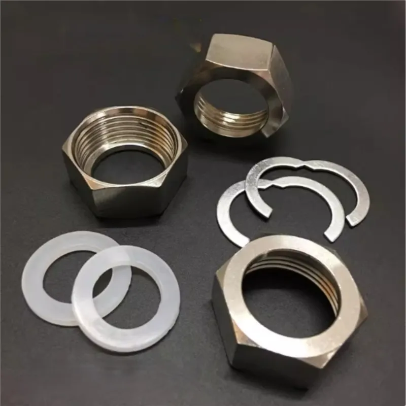 Stainless Steel Corrugated Pipe Nut Outer Diameter 22.5/28.3/31.5mm Water Heater Inlet Hexagonal Nut Accessory