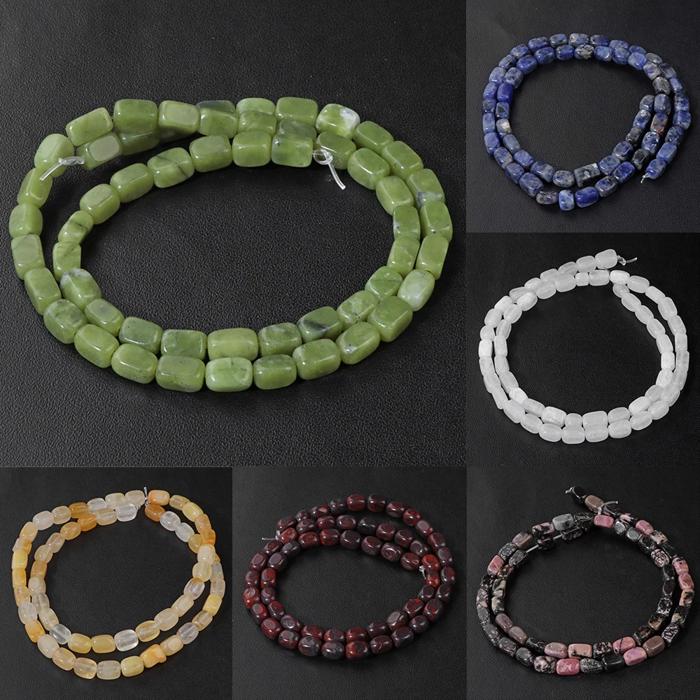 4x6mm Rectangle Stone Beads Natural Aventurine Square Shape Crystal Loose Beads For Jewelry Making DIY Charm Bracelet Necklace