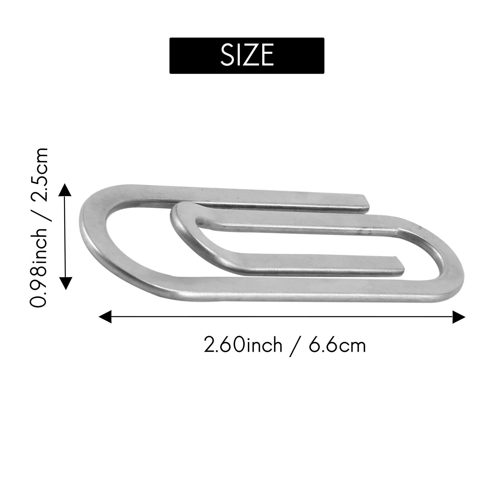 Clipe de aço inoxidável Clipe de dinheiro Homem prateado