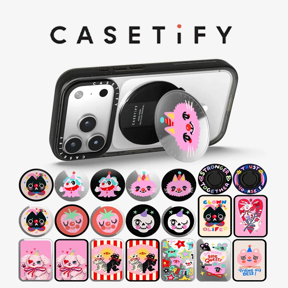 CASETiFY Animal Circus Cartoon Series Magnetic Phone Holder Card Pack for iPhone 17 16 15 14 13 12 11for Samsung S25 S26 A57 A36