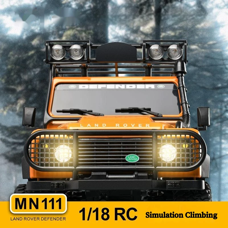 MN Model 1:18 Crawler MN111 Kit Assembled RC Adult Professional 4WD Off-road Vehicle Led Lights Metal Car Shell Diy RC Car