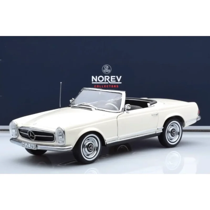 Diecast NOREV 1/18 Scale Benz 230 SL 1963 White Alloy Car Model Collectible Toy Gift Souvenir Display Ornament