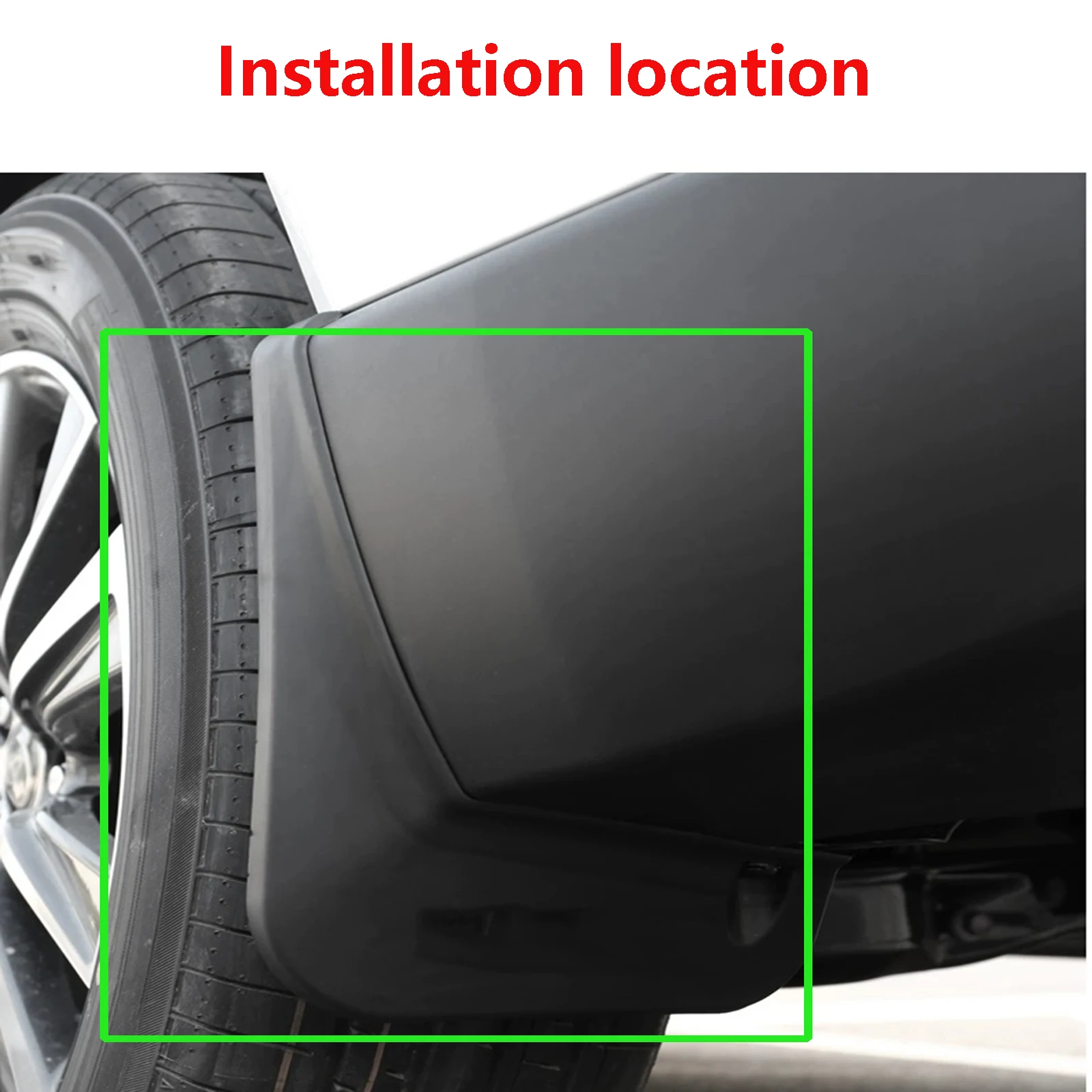 

4Pcs Front Rear Left Right Black Plastic Splash Guards Mudguards Mud Flaps Mudflaps Fenders For Toyota Venza Harrier 2021-2025