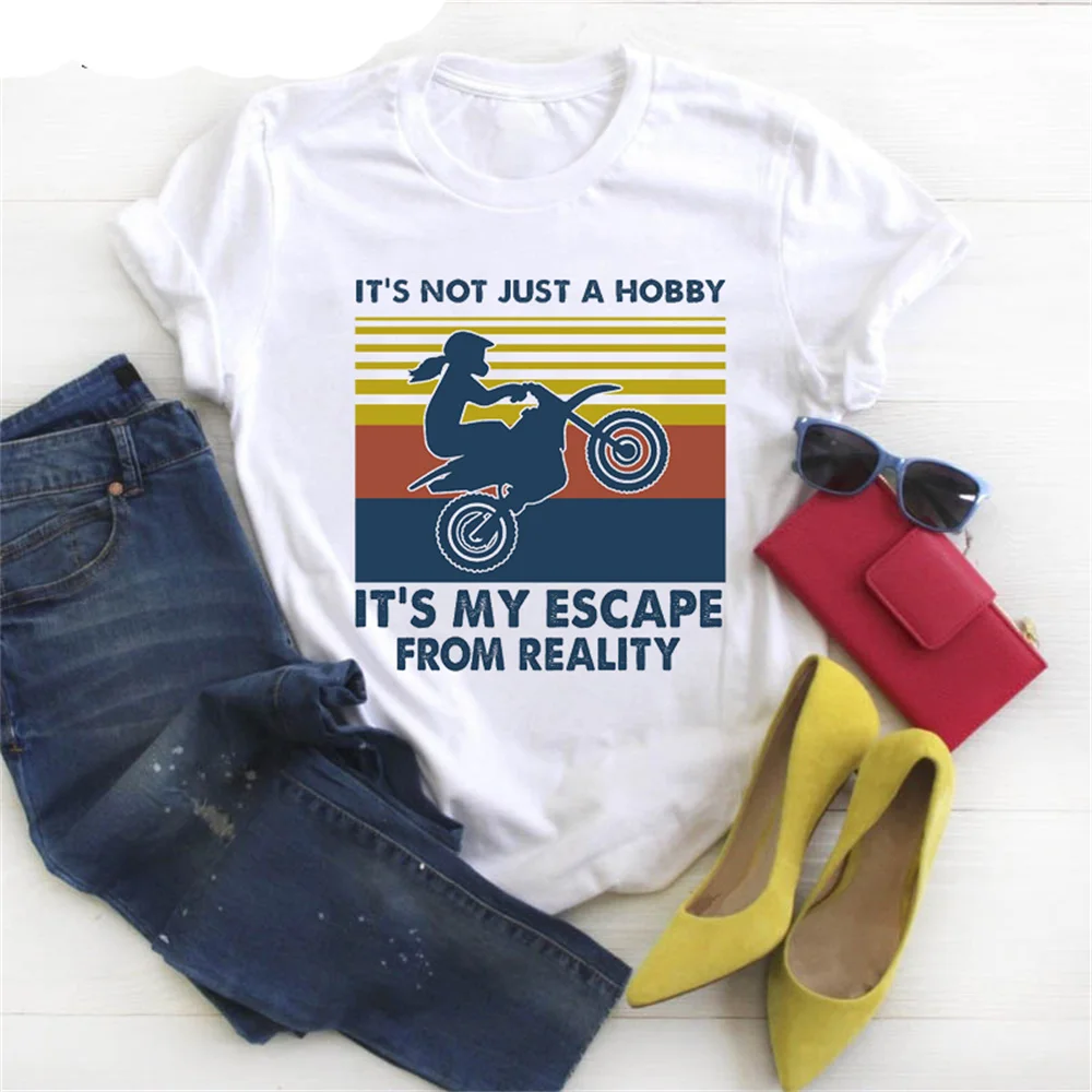 

2025 New Trend Korean Motorcycle Printed T-Shirt Sweat-absorbing Quick-drying Comfortable Riding Short Sleeves Men's Women's Top