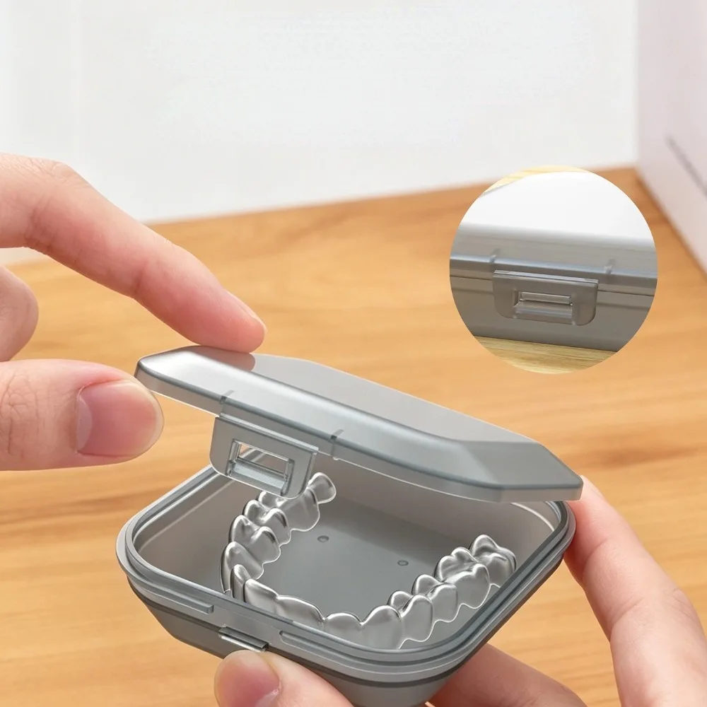 20Box Hot Portable Dental Retainer Box Invisible Braces Aligner Case Mouthguard Denture Storage Box Teeth Orthodontic Container