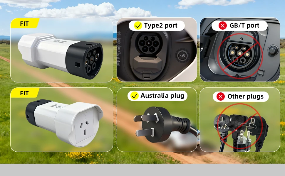 EVqiaoyi Typ 2 V2L Entladegerät 16A mit australischem Steckeradapter für BYD, Chery, Tiggo, Geely EX5, Hyundai, Jaecoo J7, Omoda, Renault – Detail 6