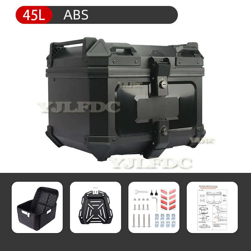 45L 58L Motorcycle Tail Box High Strength ABS Plastic Luggage Box Electric Bike Quick Release Waterproof & Impact Resistant Case - Image 4