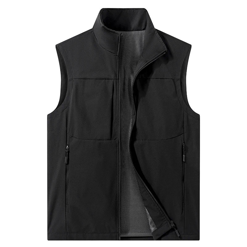 New Men Spring Vest Outdoor Tactical Men's Sleeveless Waistcoat Multiple Pockets Plus Size Male Fishing Vest Outwear