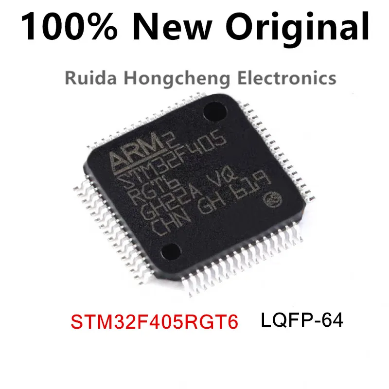 2-5PCS/Lot STM32F405RGT6  LQFP-64 ARM Cortex-M4 New original 32-bit microcontroller MCU STM32F405