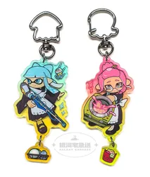 Splatoon3 Anime KeyChain Women Key Chain for Men Key Ring Acrylic Car Keyring Party Pendant Japan Cos Girls Gift