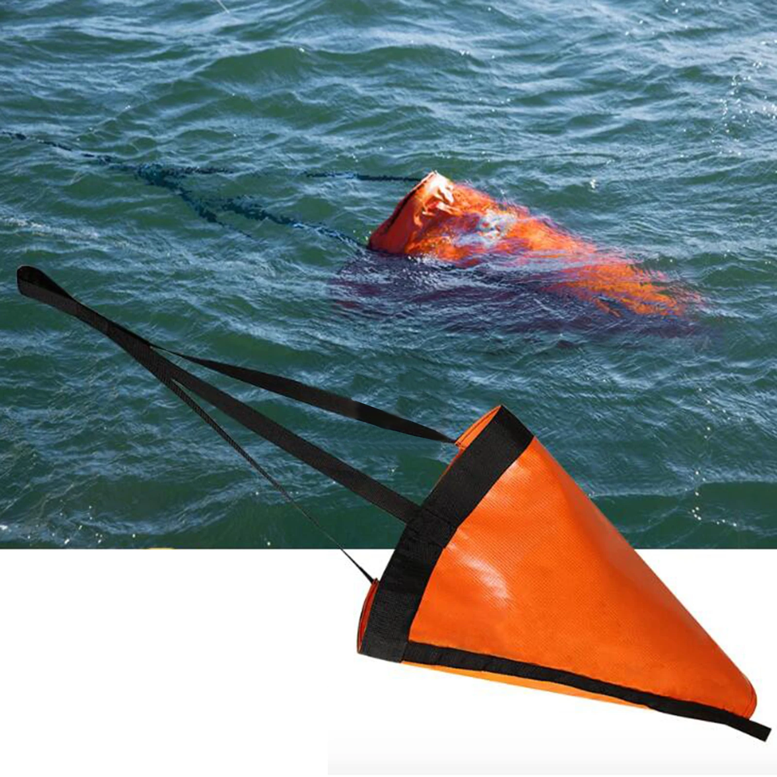 Sea Drogue Anchor Buoy PVC Sea Anchor Drogue Drifting Brake Suit Fising Inflatable Boat Accessories for Kayak Canoe Boat Yacht