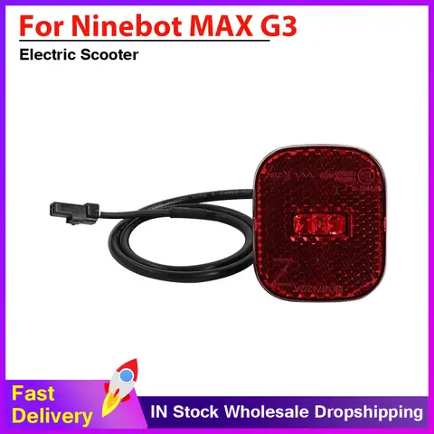 Luz de advertência traseira traseira para ninebot max g3 f3 e3 zt3 pro scooter elétrico peças sinal segurança acessórios da lâmpada freio