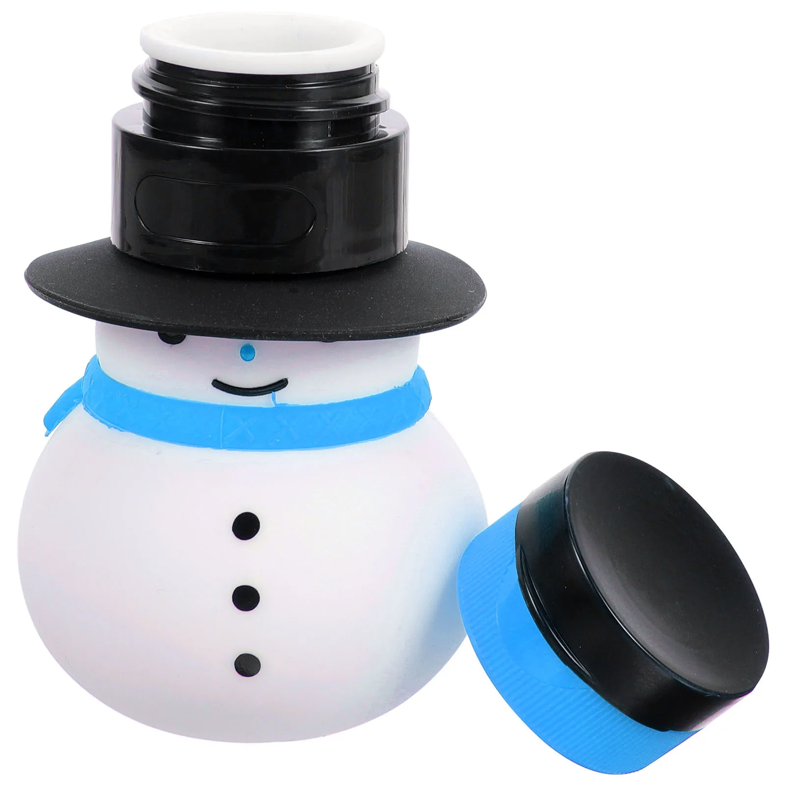 زجاجة سفر من السيليكون لعيد الميلاد على شكل رجل ثلج قابلة لإعادة الملء، شامبو مانع للتسرب، حاويات سفر مدمجة لمستلزمات التجميل