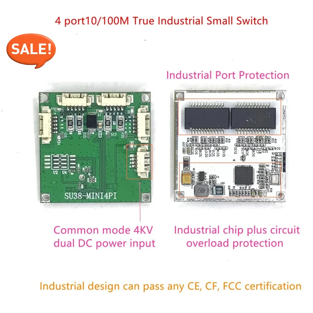 4 10/100M Industria…