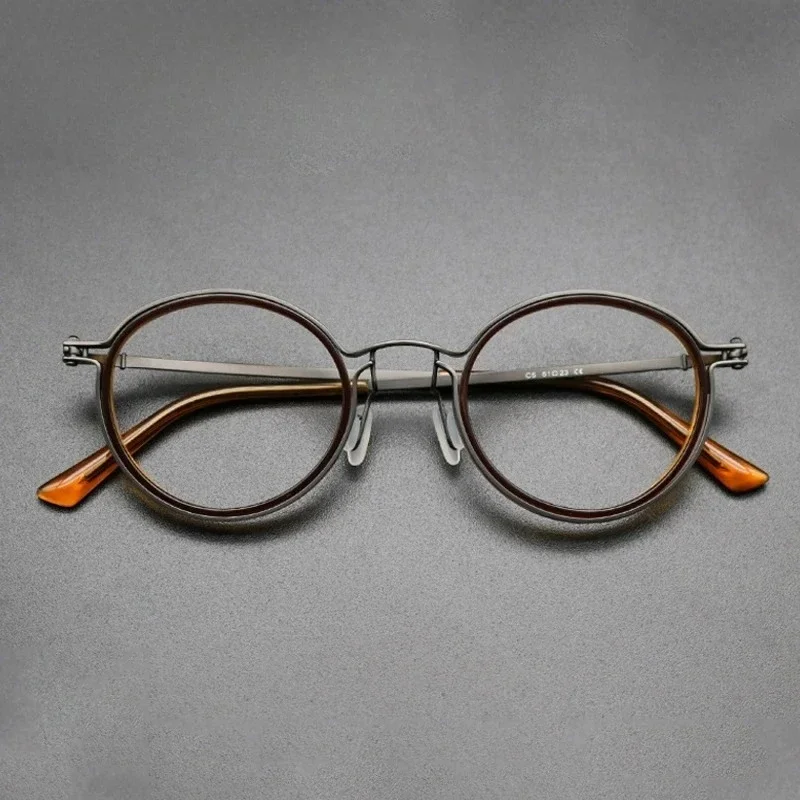 2026NEW Retro Round Blue Light Glasses For Men Brand Designer Metal Spectacles Frame Women Vintage Computer Eyewear Male ​UV400