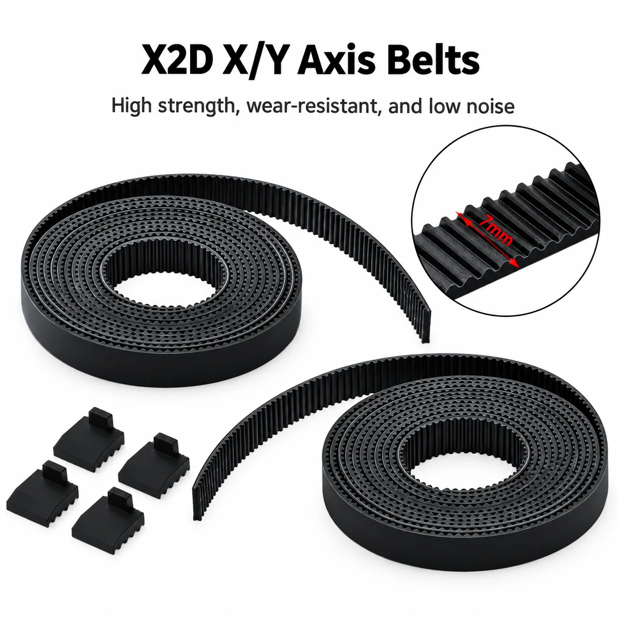 1.5GT Synchronous Belt For X2D 3D Printer XY Axis Timing Belt 1.5GT-W7 Width 7mm Length 1424mm for X2D 3D Printer Accessories