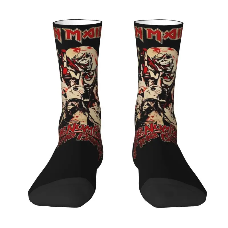 Calzini da uomo personalizzati Heavy Metal Maidens Pop Rock Iron Calzini unisex divertenti per la primavera estate autunno inverno