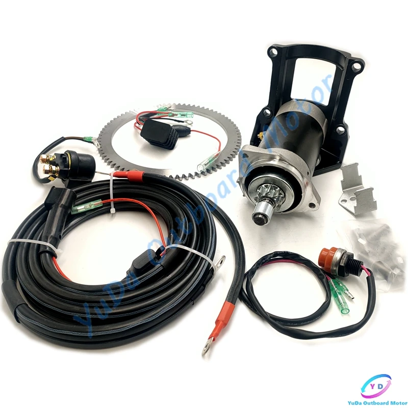 Electric Start Kit For Suzuki Tohatsu Mercury Outboard Parts Starter Motor Set Electrical Start Conversion Kit