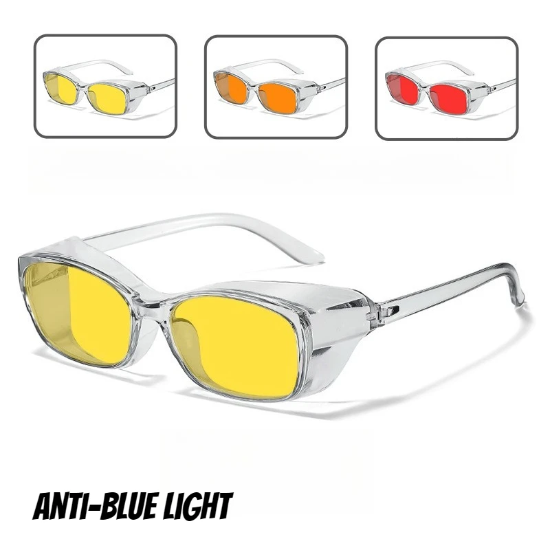 

Men's Fashionable Full-rim Anti-blue Light Night Vision Glasses Outdoor Riding Protective Glasses Neutral Computer Flat Glasses