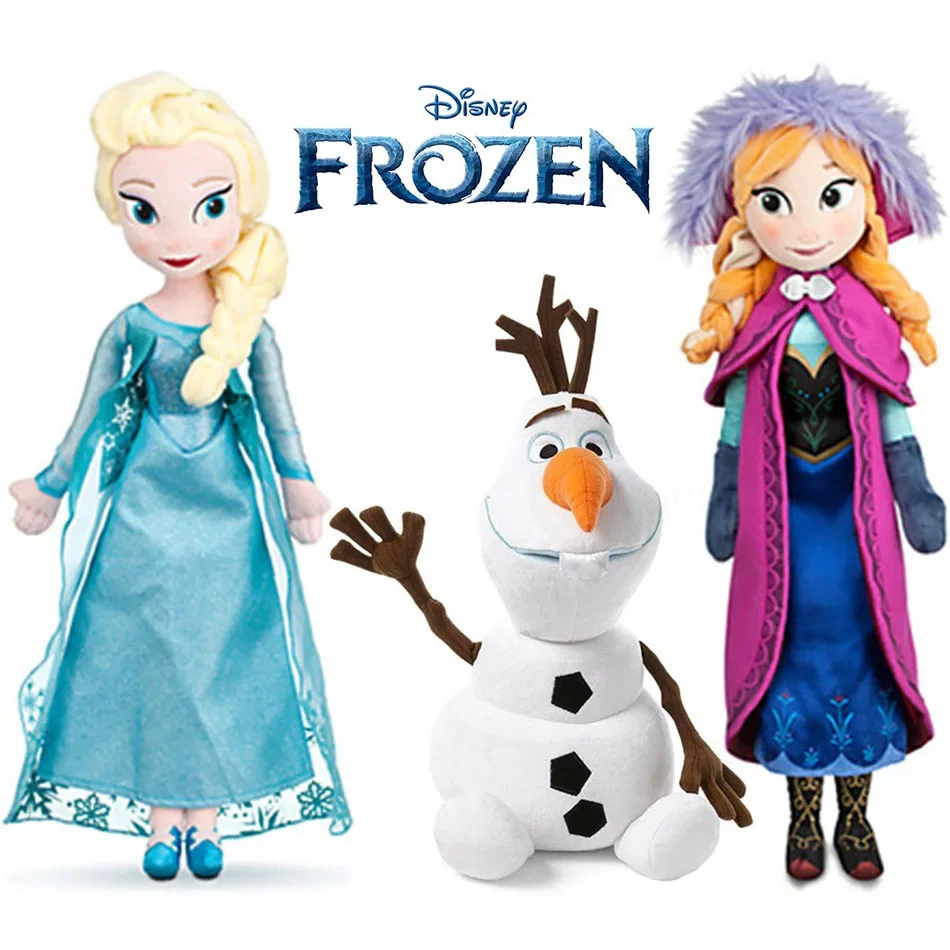 40 CM Frozen Anna Elsa Dolls Snow Queen Princess Anna Elsa Doll Toys Stuffed Frozen Plush Kids Toys Birthday Christmas Gift