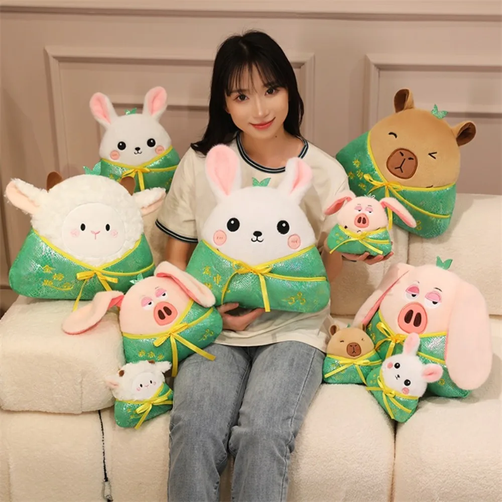 

Funny Capybara Zongzi Plush Toy Pig Rabbit Zongzi Cotton Doll Animal Cute Zongzi Stuffed Doll Christmas Gift