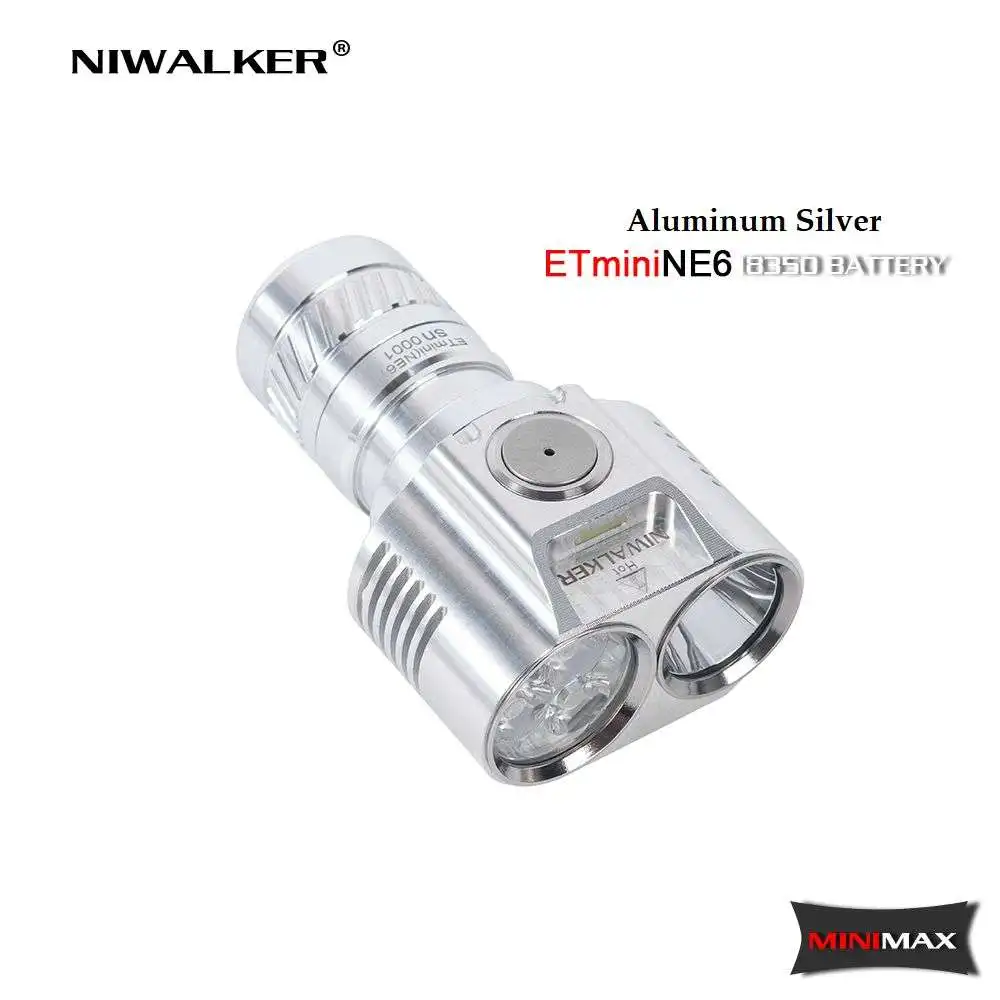 Niwalker ETmini NE6 linterna EDC de doble cabeza, 3200LM