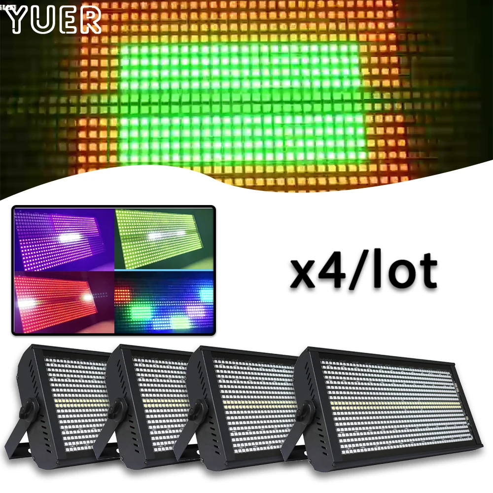 

4PCS/LOT New Martin LED 48+8 Zone 864PCS RGBW Party Strobe DMX512 Stage Lighting Wash For Christmas Home Party Dj Disco Club