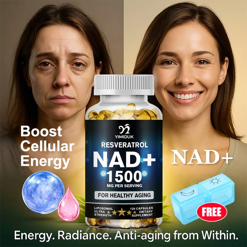NAD Supplement, 1500mg - Liposomal NAD+ Supplement with Resveratrol, Stamina & Healthy Aging - Strength Capsules