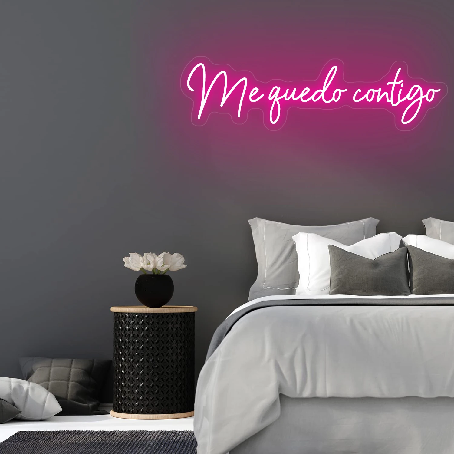 Me quedo contigo Neon Sign Led Light Wedding Decor Custom LED Light Wall Decoration