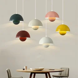 Modern Semicircular Pendant Light Nordic Color Restaurant Hanging Ceiling Lamp Denmark Indoor Living Room Bar Led Pendant Lamp