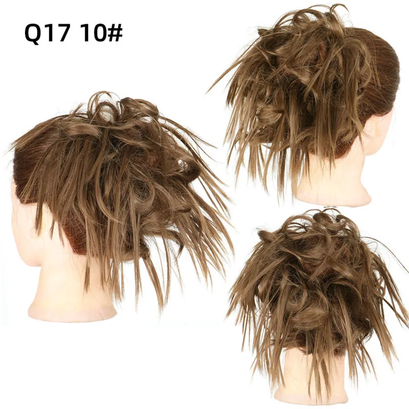 Messy Bun Hairpiece with Elastic Rubber Band