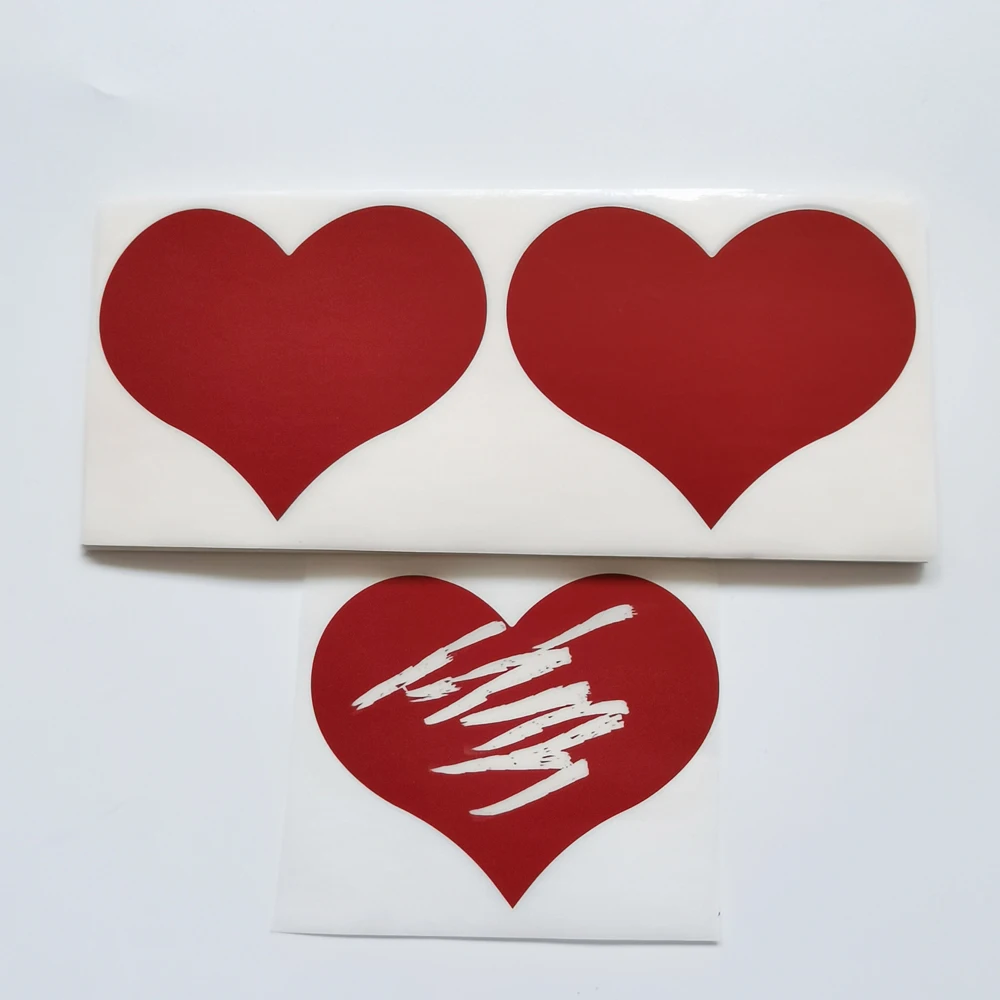 100 Stickers Scratch off Sticker Red Peach Heart for Postcard Game Message Cover