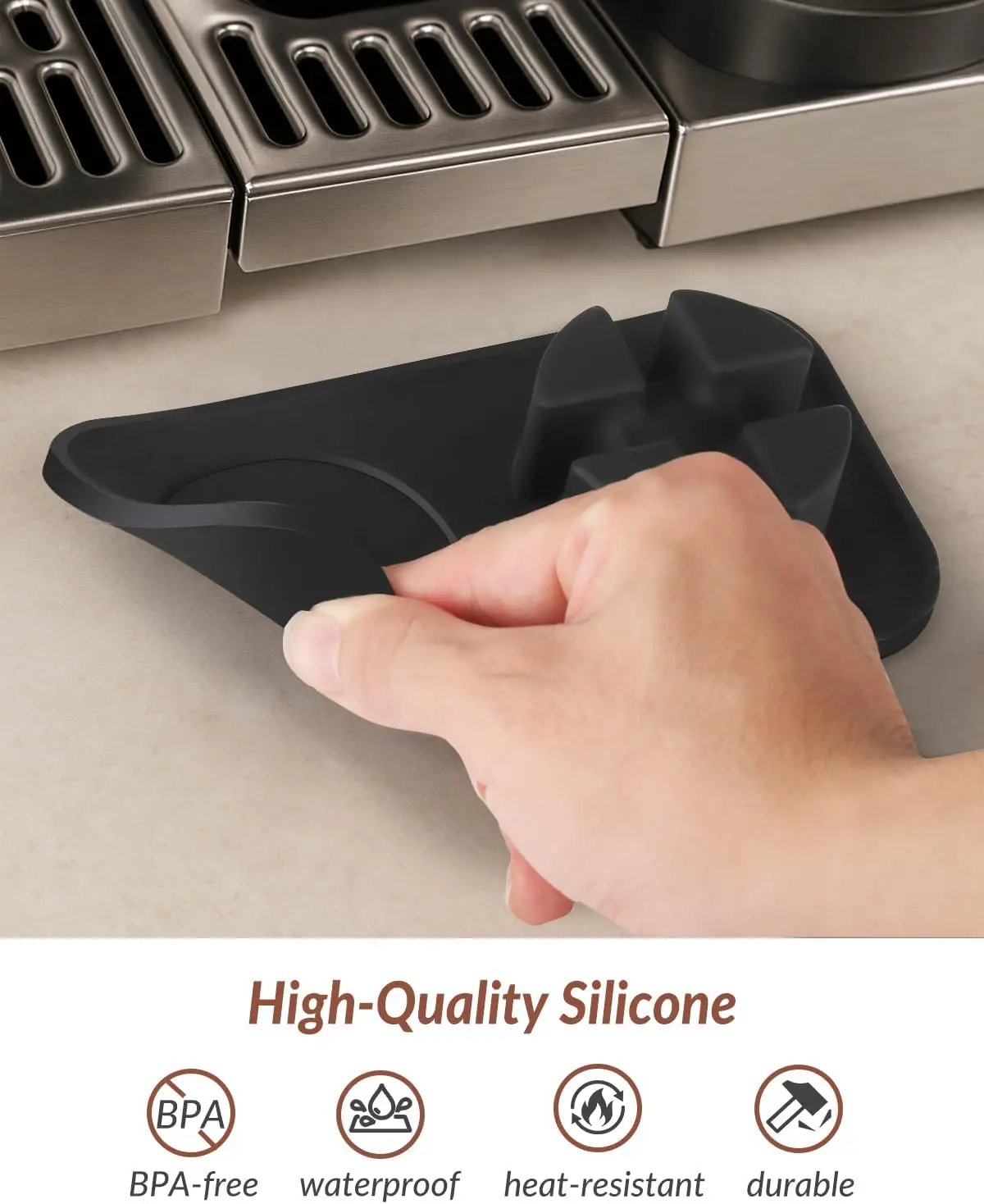 Tamping Mat for Ninja Luxe Cafe Espresso Machine ES601 Food-Grade Silicone  Tamper Holder Non-Slip Accessories view 5