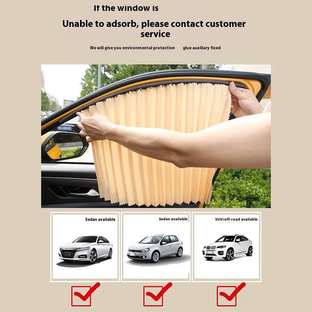 4PCS Magnetic Car Sunshade Window Curtain Auto Window Sun Shade Privacy Sun UV Protection Window Car Interior Accessories - Image 4