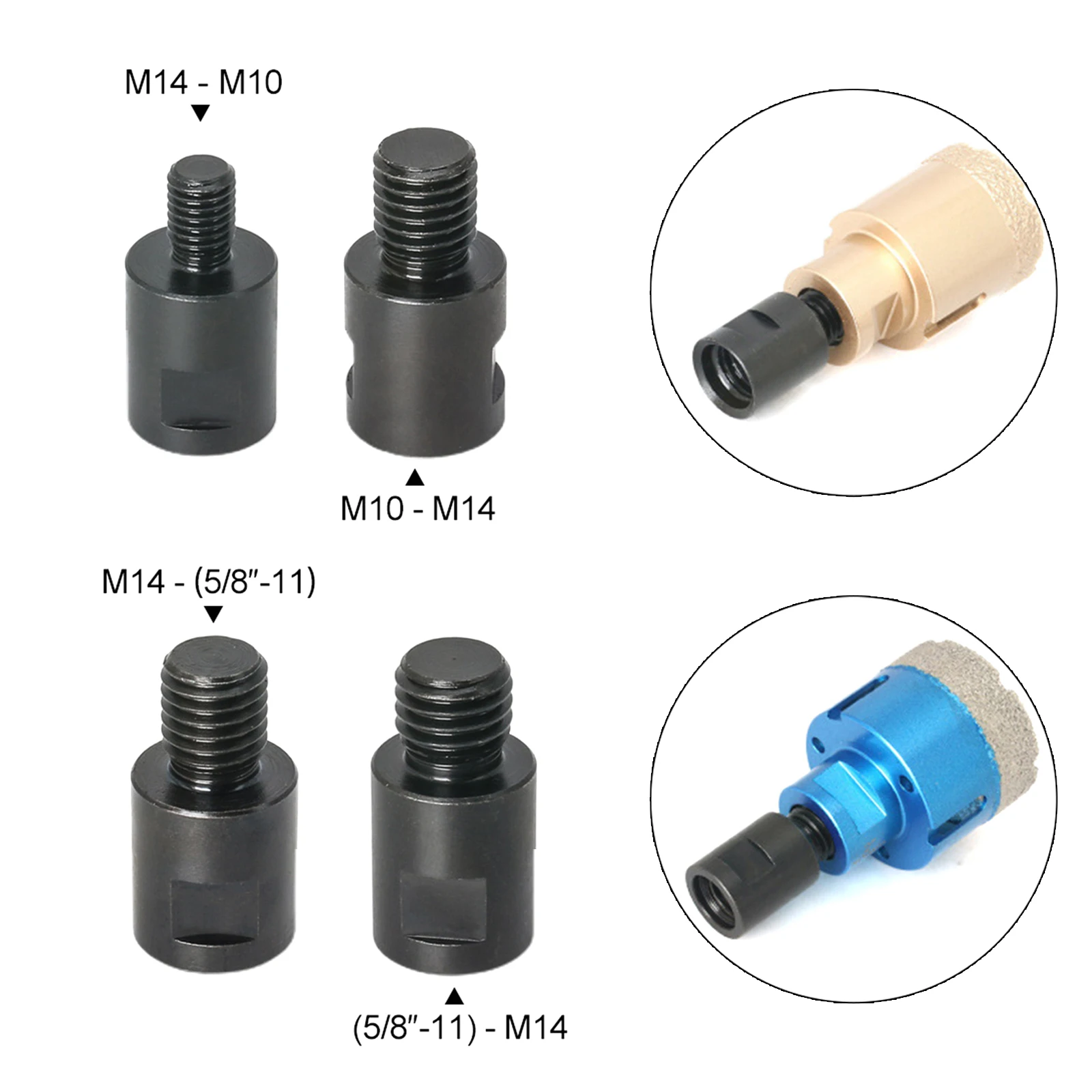 Angle Grinder Adapter Converter M10 M14 5/8-11 Converter Adapter Arbor Connector For Angle Grinders Polishing Machine Tools