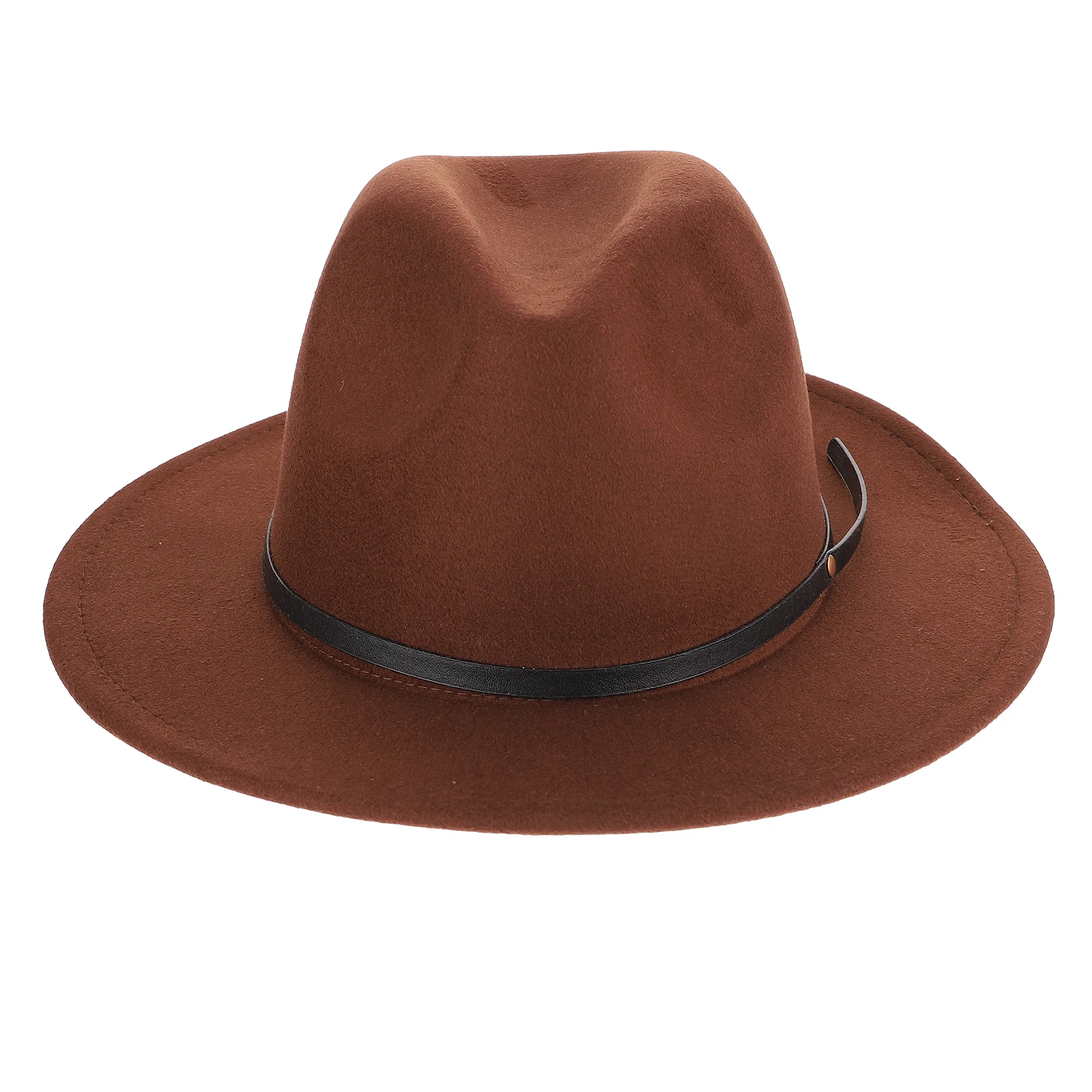 

Women Flat-brimmed Top Hat Wide Brim Fedora Party British Style Woolen Elegant Decorative Supple Comfortable Versatile Charm